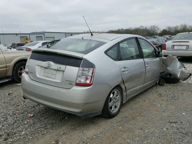 JTDKB20U440082807 - 2004 TOYOTA PRIUS SILVER photo 4