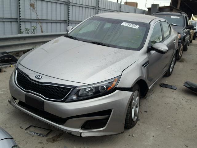 KNAGM4A77E5490059 - 2014 KIA OPTIMA LX SILVER photo 2