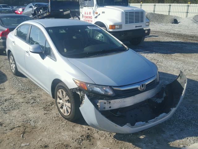 2HGFB2F58CH527501 - 2012 HONDA CIVIC LX BLUE photo 1