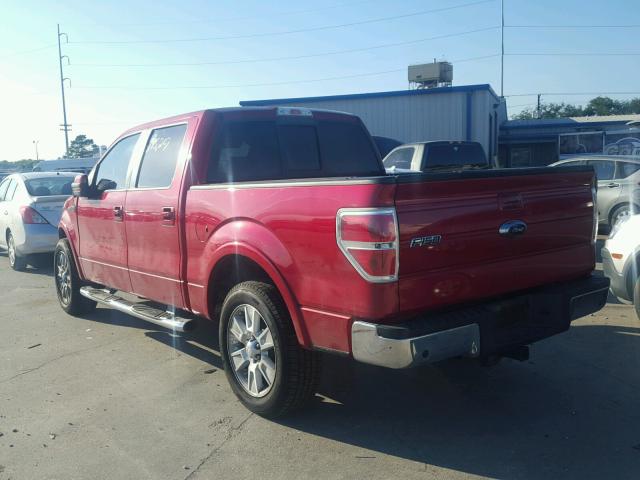 1FTPW12V79FB00571 - 2009 FORD F150 SUPER RED photo 3