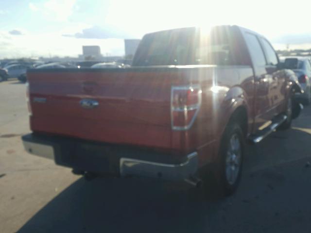 1FTPW12V79FB00571 - 2009 FORD F150 SUPER RED photo 4