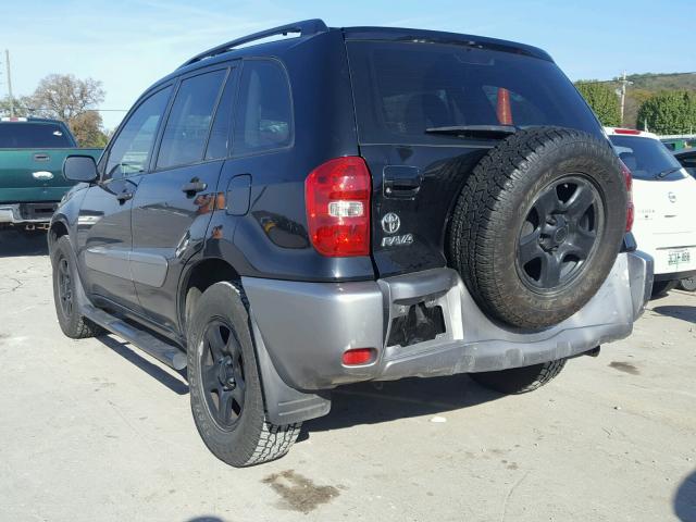 JTEGD20V740032682 - 2004 TOYOTA RAV4 BLACK photo 3