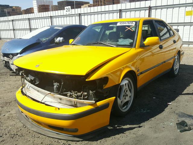 YS3DD55H812054937 - 2001 SAAB 9-3 YELLOW photo 2