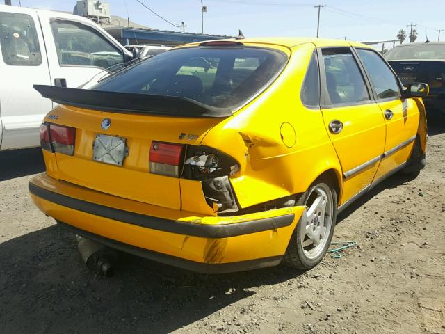 YS3DD55H812054937 - 2001 SAAB 9-3 YELLOW photo 4