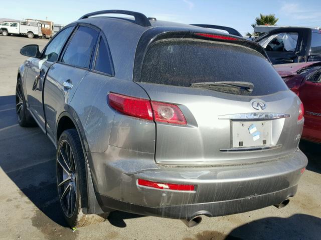 JNRAS08W65X220491 - 2005 INFINITI FX35 SILVER photo 3