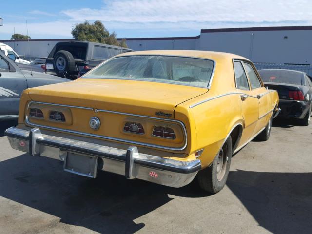 4K30L551603 - 1974 MERCURY COMET YELLOW photo 4