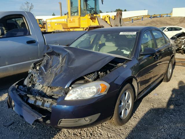 2G1WB5EK7A1163013 - 2010 CHEVROLET IMPALA LT BLUE photo 2