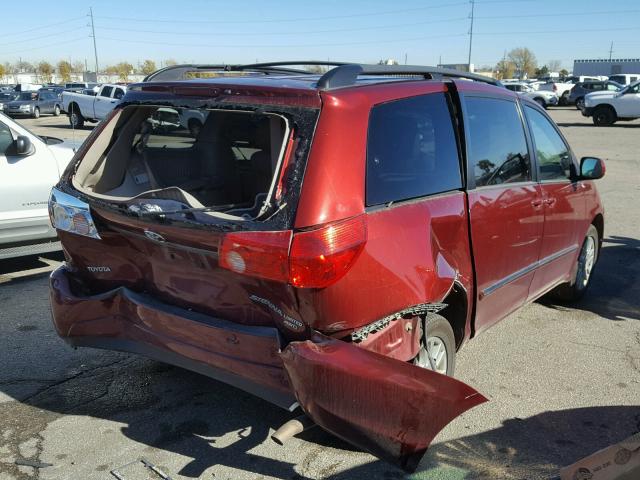 5TDDK4CC2AS033881 - 2010 TOYOTA SIENNA XLE RED photo 4