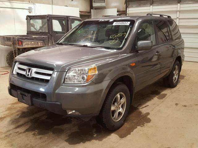 5FNYF18497B032519 - 2007 HONDA PILOT EX CHARCOAL photo 2