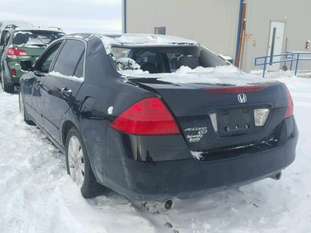 1HGCM66507A010900 - 2007 HONDA ACCORD EX BLACK photo 3