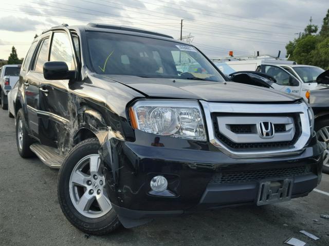 5FNYF3H56AB020212 - 2010 HONDA PILOT EXL BLACK photo 1