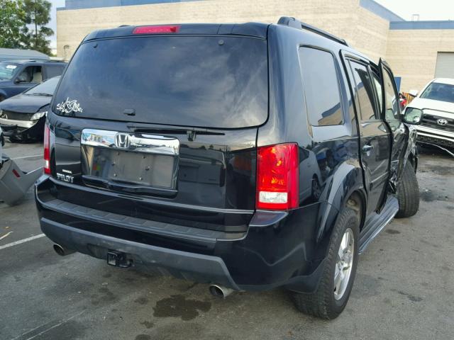 5FNYF3H56AB020212 - 2010 HONDA PILOT EXL BLACK photo 4