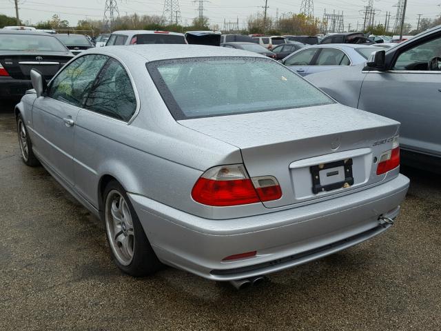 WBABN53441JU21539 - 2001 BMW 330 CI SILVER photo 3