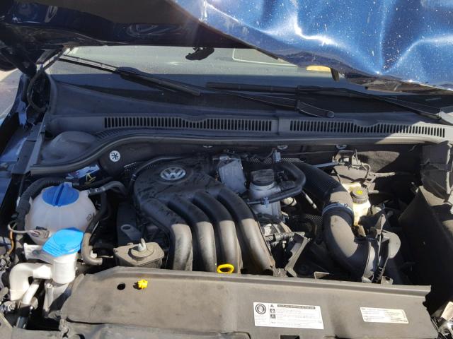 3VW1K7AJ4EM424720 - 2014 VOLKSWAGEN JETTA BASE BLUE photo 7