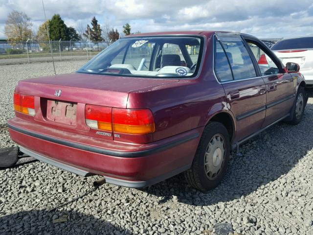 JHMCB7674NC041966 - 1992 HONDA ACCORD EX MAROON photo 4