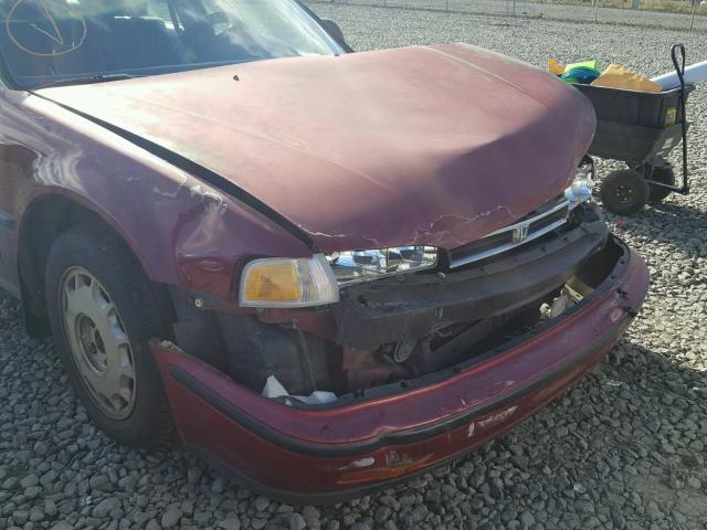 JHMCB7674NC041966 - 1992 HONDA ACCORD EX MAROON photo 9