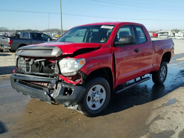 5TFRM5F10EX073358 - 2014 TOYOTA TUNDRA RED photo 2