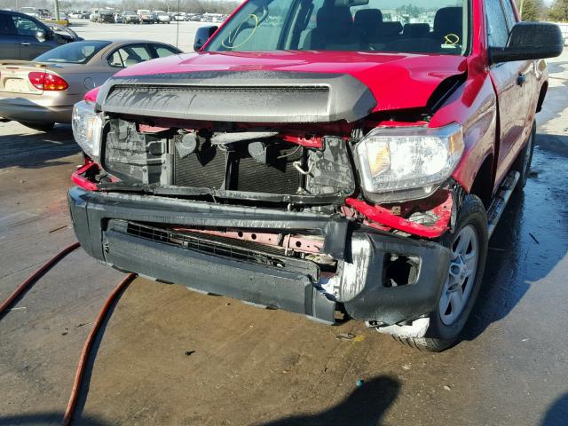 5TFRM5F10EX073358 - 2014 TOYOTA TUNDRA RED photo 9