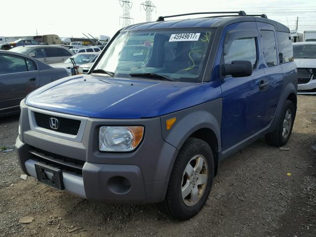 5J6YH28574L000440 - 2004 HONDA ELEMENT EX BLUE photo 2