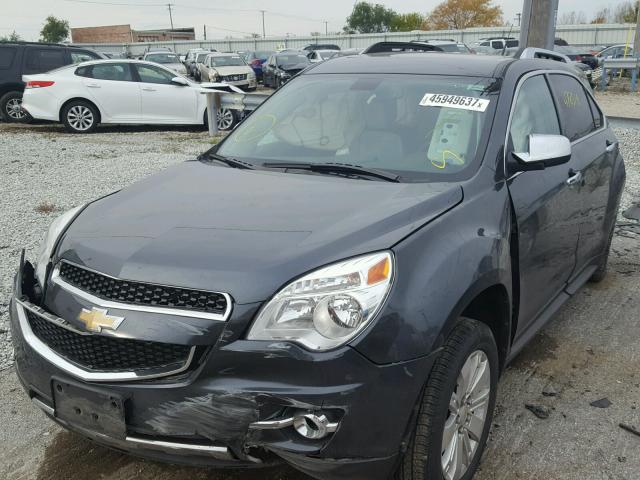 2CNFLNE59B6275746 - 2011 CHEVROLET EQUINOX LT CHARCOAL photo 2