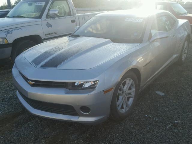 2G1FA1E33E9132076 - 2014 CHEVROLET CAMARO LS SILVER photo 2