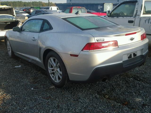 2G1FA1E33E9132076 - 2014 CHEVROLET CAMARO LS SILVER photo 3