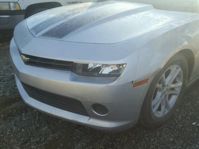 2G1FA1E33E9132076 - 2014 CHEVROLET CAMARO LS SILVER photo 9