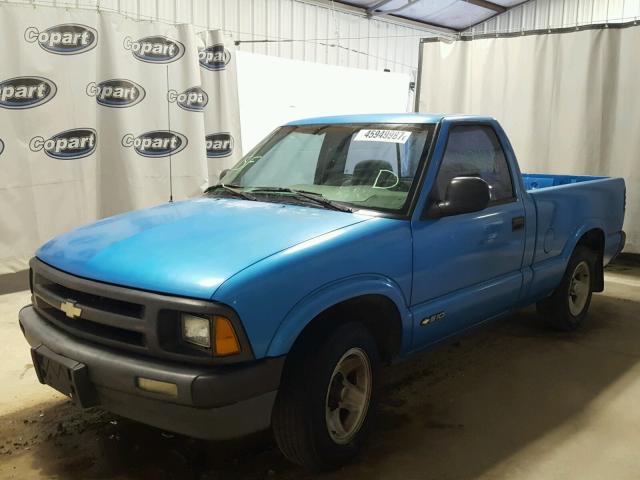 1GCCS14W6S8178818 - 1995 CHEVROLET S TRUCK S1 BLUE photo 2