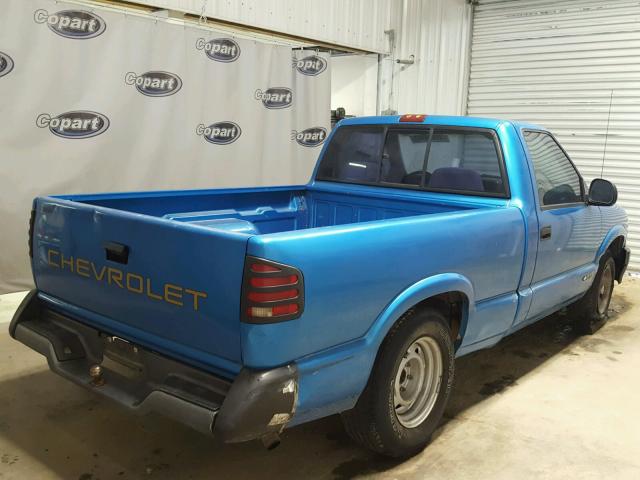 1GCCS14W6S8178818 - 1995 CHEVROLET S TRUCK S1 BLUE photo 4