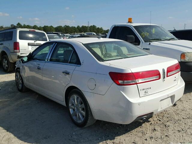 3LNHL2GC4BR756497 - 2011 LINCOLN MKZ WHITE photo 3