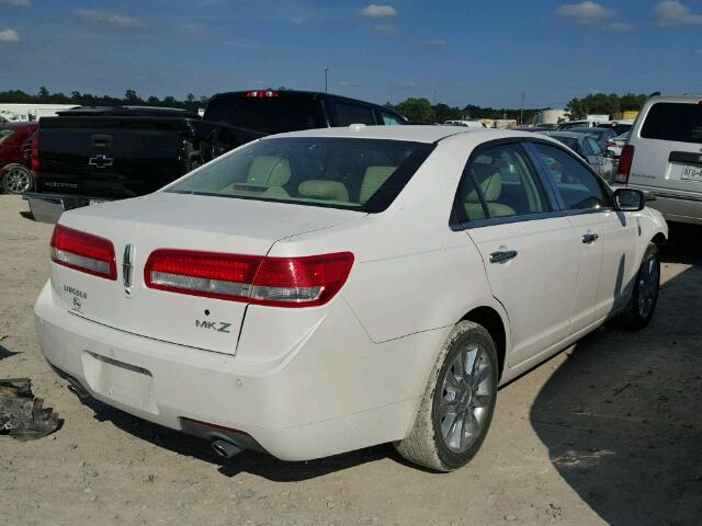 3LNHL2GC4BR756497 - 2011 LINCOLN MKZ WHITE photo 4