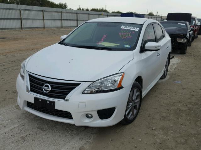 3N1AB7AP9FY316467 - 2015 NISSAN SENTRA S WHITE photo 2