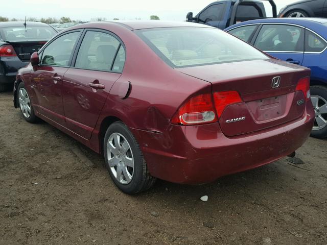 1HGFA16568L112149 - 2008 HONDA CIVIC RED photo 3