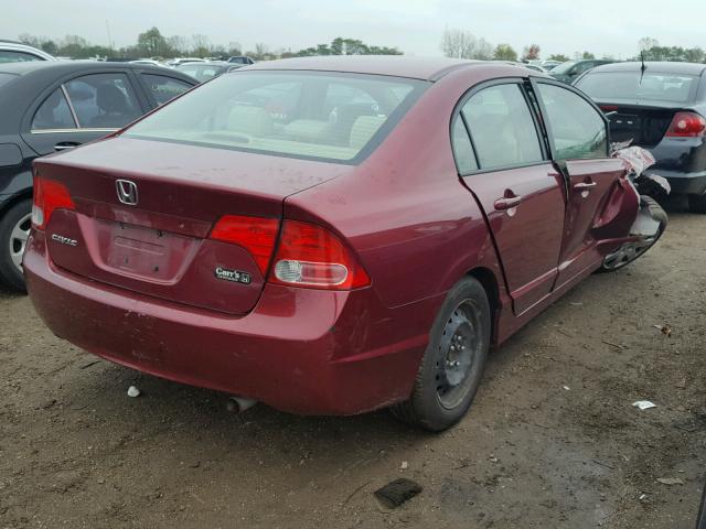 1HGFA16568L112149 - 2008 HONDA CIVIC RED photo 4