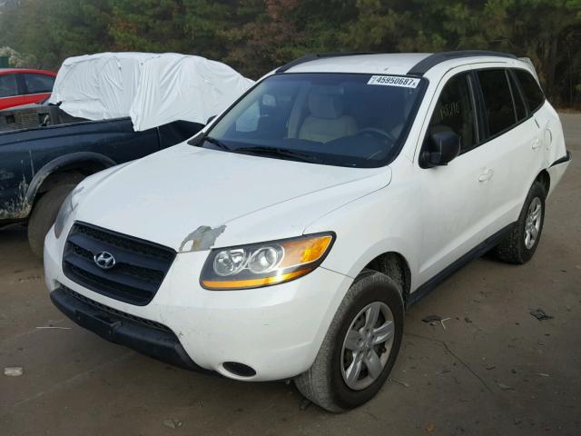 5NMSG13D89H319507 - 2009 HYUNDAI SANTA FE G WHITE photo 2