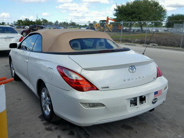 4T1FA38P17U108572 - 2007 TOYOTA CAMRY SOLA WHITE photo 3