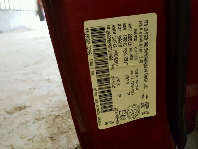 2A8GM68X87R170980 - 2007 CHRYSLER PACIFICA T RED photo 10