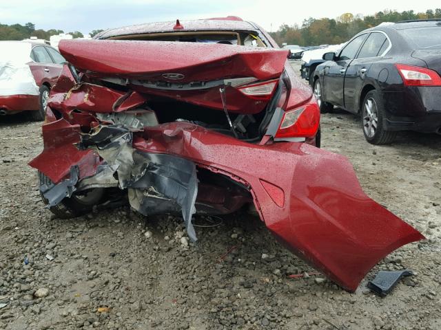 5NPEB4AC8EH880004 - 2014 HYUNDAI SONATA GLS RED photo 9