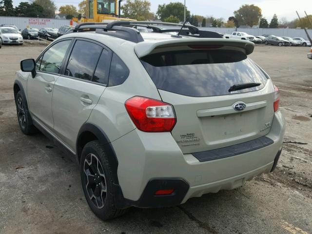 JF2GPAKC1E8275703 - 2014 SUBARU XV CROSSTR CREAM photo 3