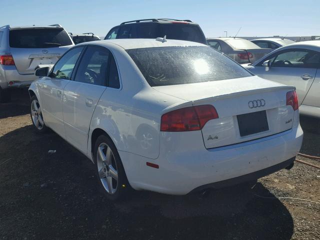 WAUAF78E65A540348 - 2005 AUDI A4 2.0T WHITE photo 3