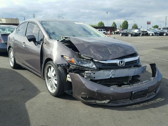 2HGFB2F92CH515878 - 2012 HONDA CIVIC EXL GRAY photo 1