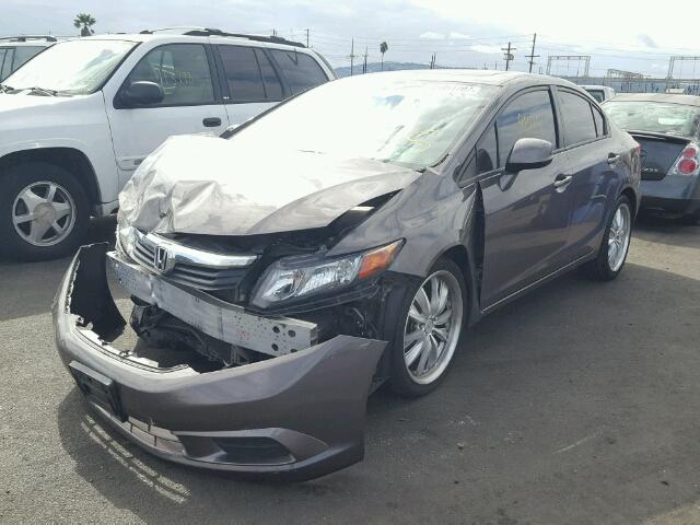 2HGFB2F92CH515878 - 2012 HONDA CIVIC EXL GRAY photo 2