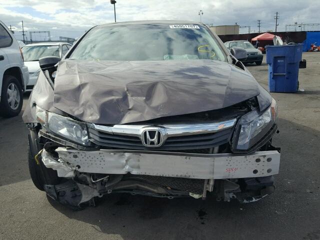 2HGFB2F92CH515878 - 2012 HONDA CIVIC EXL GRAY photo 9