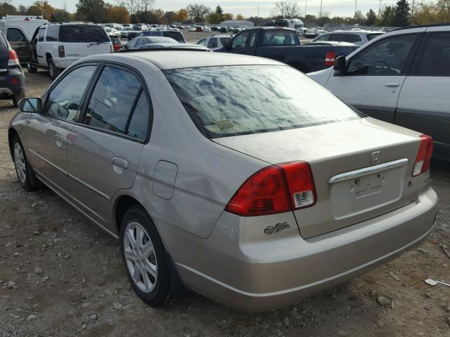 1HGES26753L034732 - 2003 HONDA CIVIC TAN photo 3