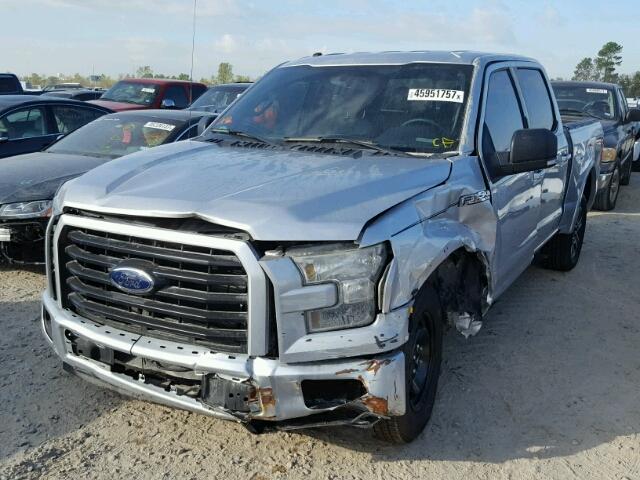 1FTEW1CF1HFA81951 - 2017 FORD F150 SILVER photo 2