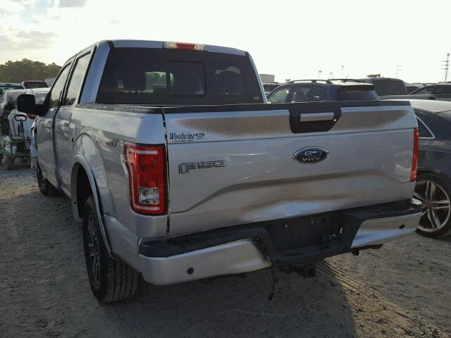 1FTEW1CF1HFA81951 - 2017 FORD F150 SILVER photo 3