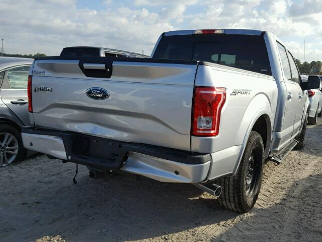 1FTEW1CF1HFA81951 - 2017 FORD F150 SILVER photo 4