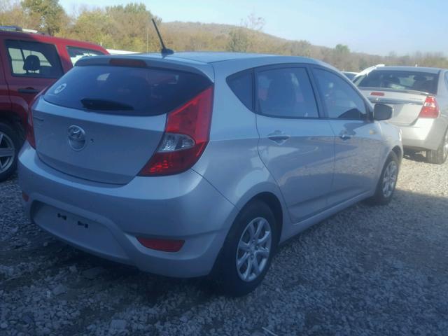 KMHCT5AE4EU188075 - 2014 HYUNDAI ACCENT GLS SILVER photo 4