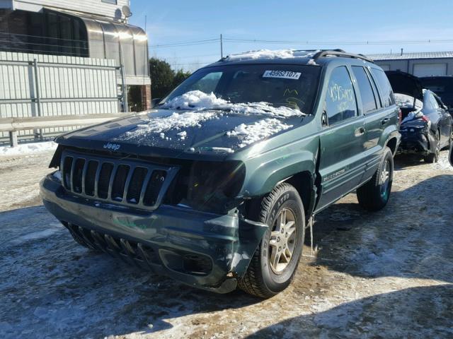 1J4GW58N7YC243772 - 2000 JEEP GRAND CHER GREEN photo 2