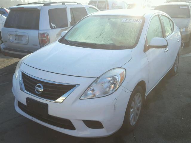 3N1CN7AP6CL934399 - 2012 NISSAN VERSA S WHITE photo 2